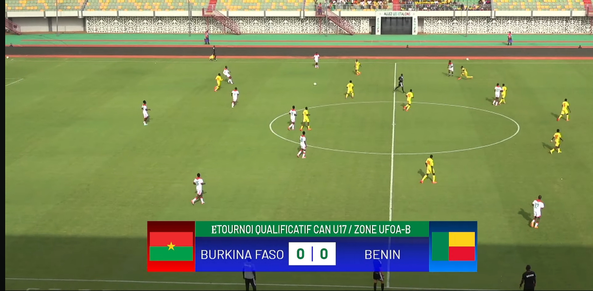 UFOA-B تحت 17 سنة: بوركينا فاسو وبنين يتعادلان في الشوط الأول (0-0)