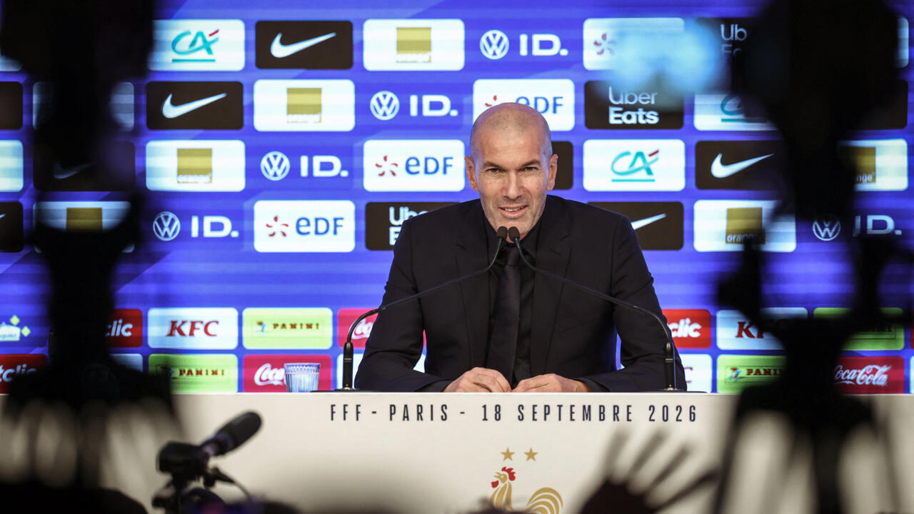 Football: Zinédine Zidane, the new coach of the Blues, reveals his first squad including Mbappé.