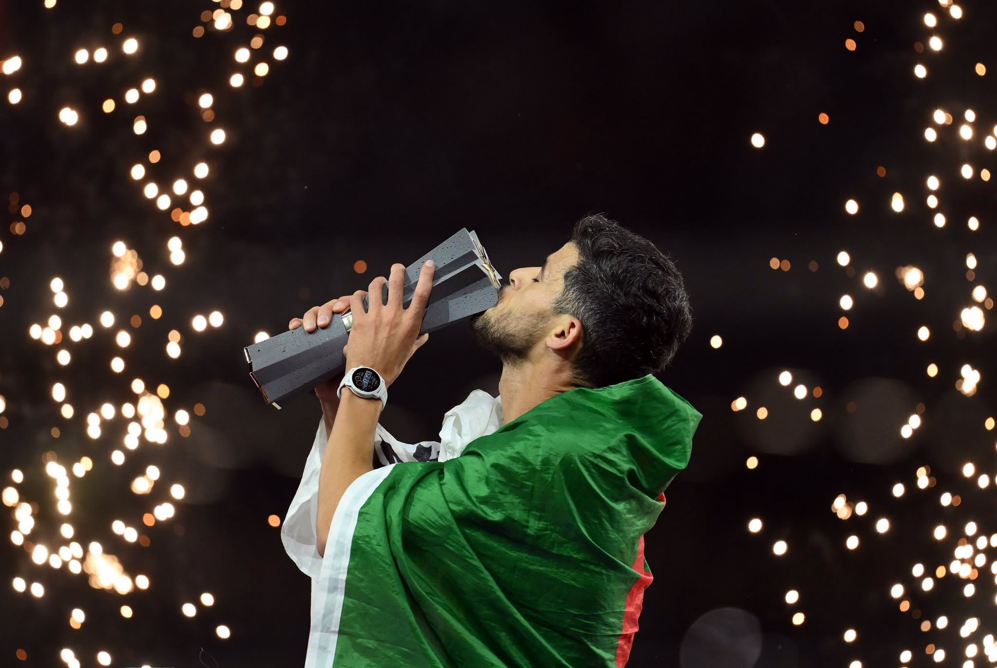 Sajati wins the 800-meter race in Budapest with a world record time.