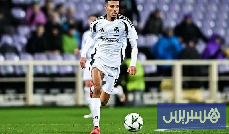 Onahi scores a goal for Panathinaikos.