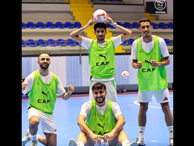 المنتخب الوطني لكرة القدم داخل الصالات يختتم استعداداته لمواجهة زامبيا.